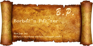 Borbás Péter névjegykártya
